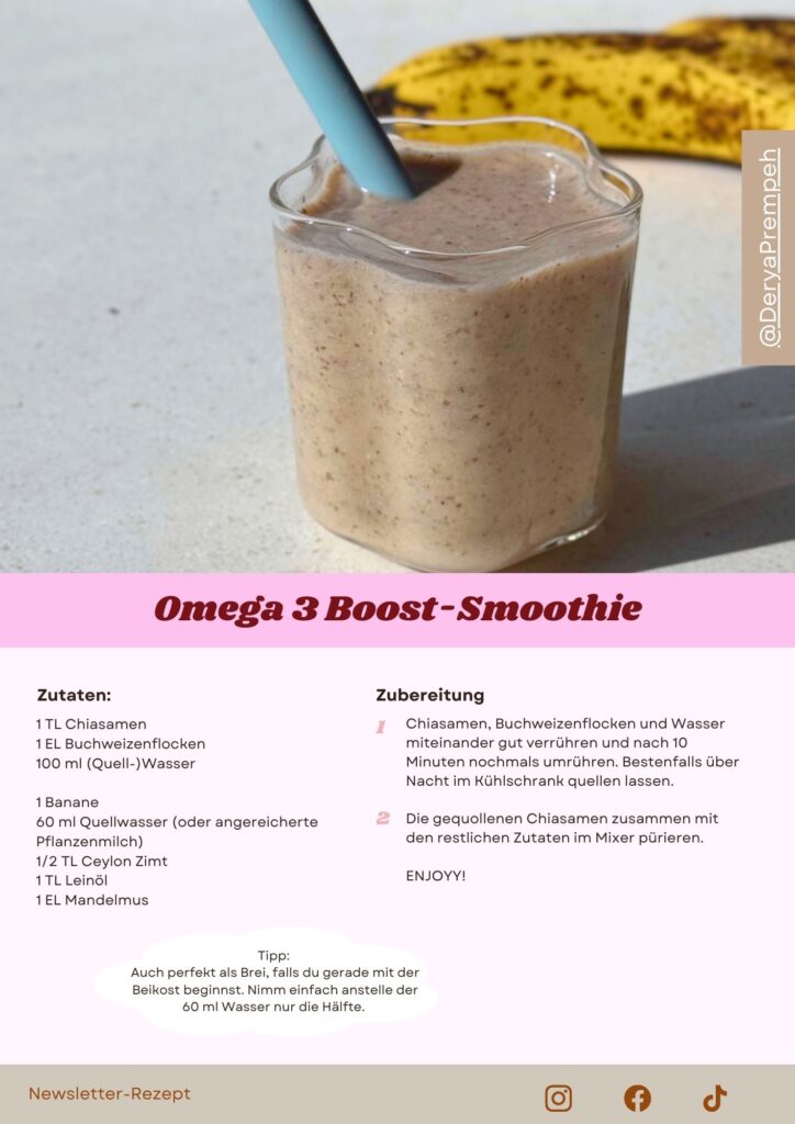 Rezeptkarte Omega 3 Boost-Smoothie von Derya Prempeh