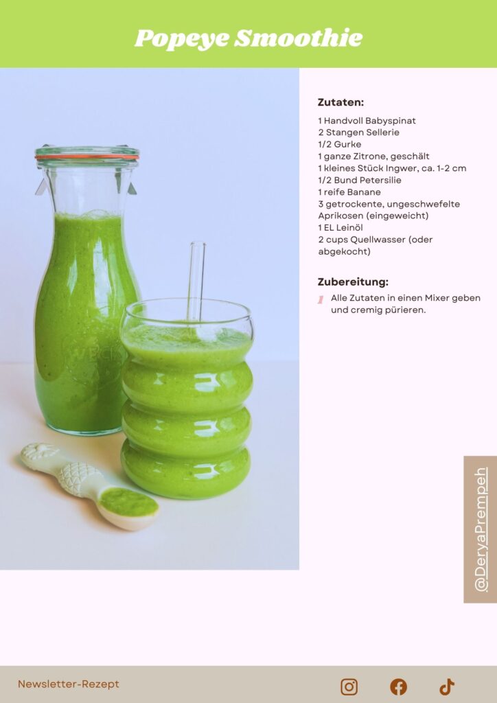 Rezeptkarte Popeye Smoothie von Derya Prempeh